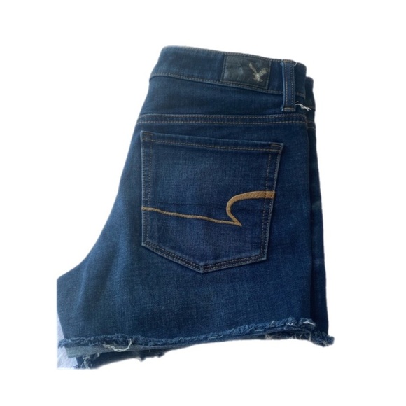 360 Super Stretch Denim Trendy Mini Shorts W6 Classic Sassy Hi Rise Mid Blue - Picture 3 of 12